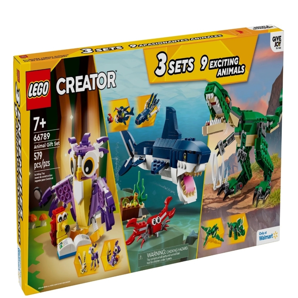 LEGO 66789 Creator Animal Set 9 Exciting Animal Toys in 1 Box Dinosaur S…